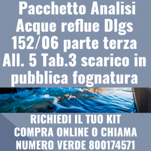 Analisi acqua scarico in pubblica fognatura